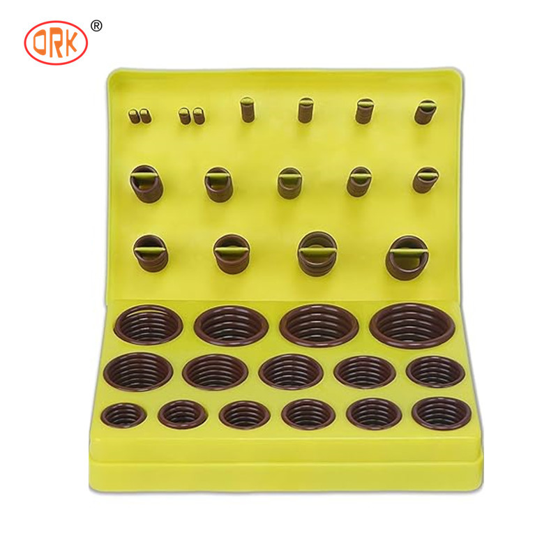 উচ্চ টেকসই 386PCS FKM 75A ব্রাউন পাইপিং অটোমোটিভ কল মেরামত সীল জন্য O রিং কিট