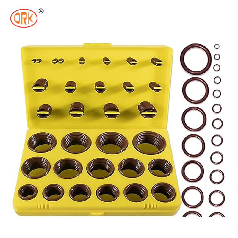 উচ্চ টেকসই 386PCS FKM 75A ব্রাউন পাইপিং অটোমোটিভ কল মেরামত সীল জন্য O রিং কিট